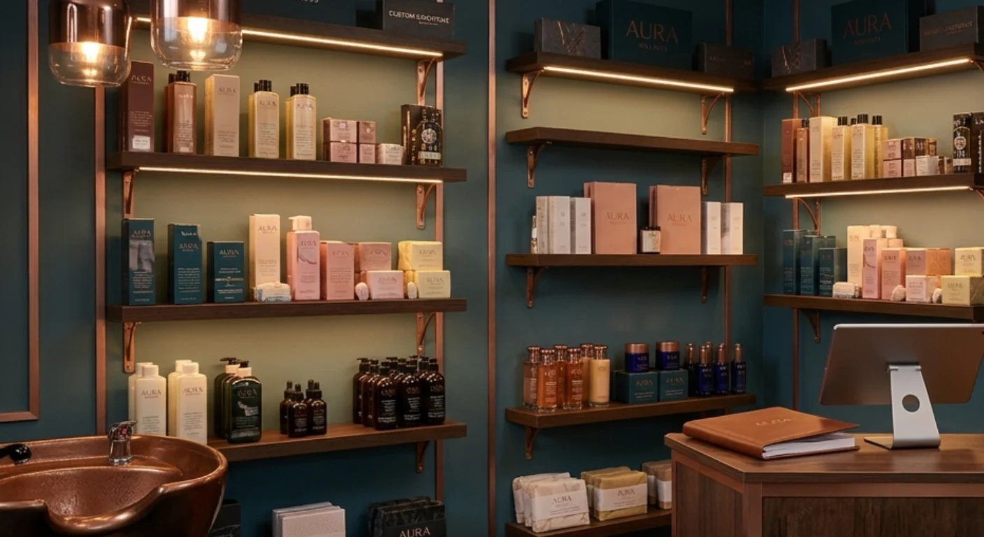 Salon Beauté — zone coiffure angle