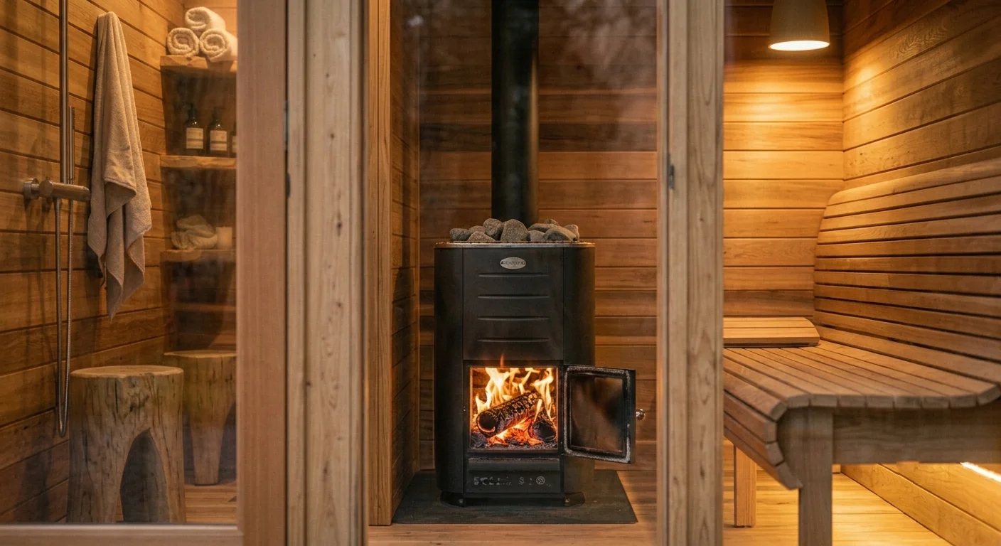 Sauna & Spa — détail bois chaud sauna