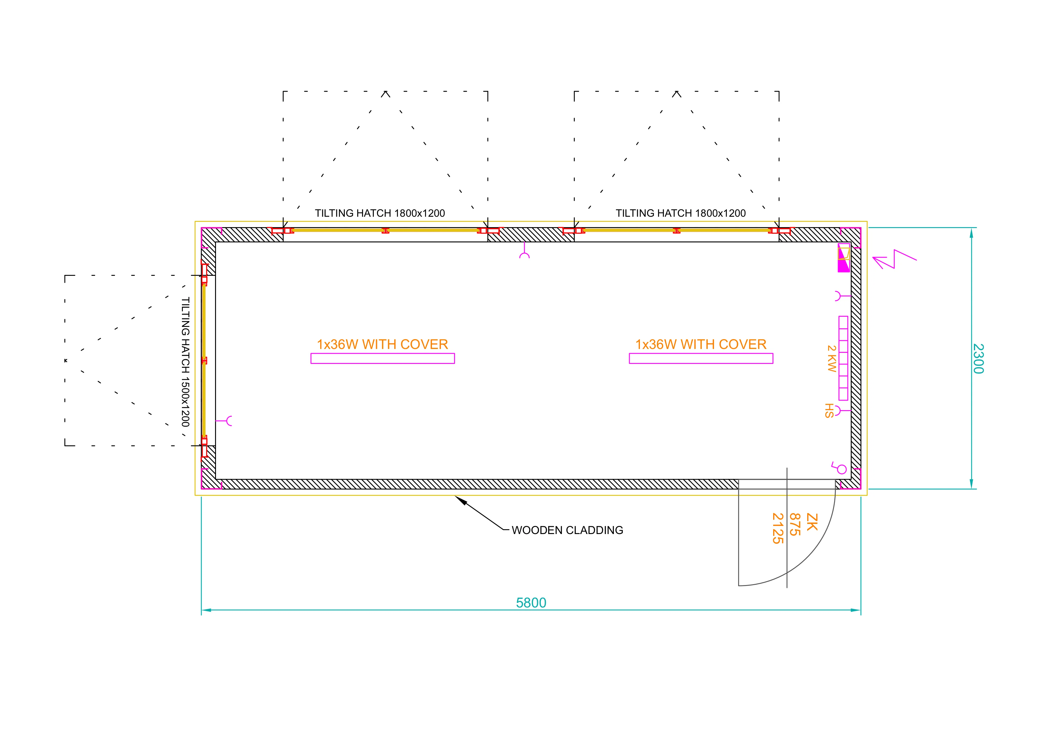 Exemple de plan de sol conteneur